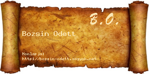 Bozsin Odett névjegykártya